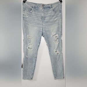 American Eagle Dream Jean High Waist Skinny Jean Size 20w, light blue